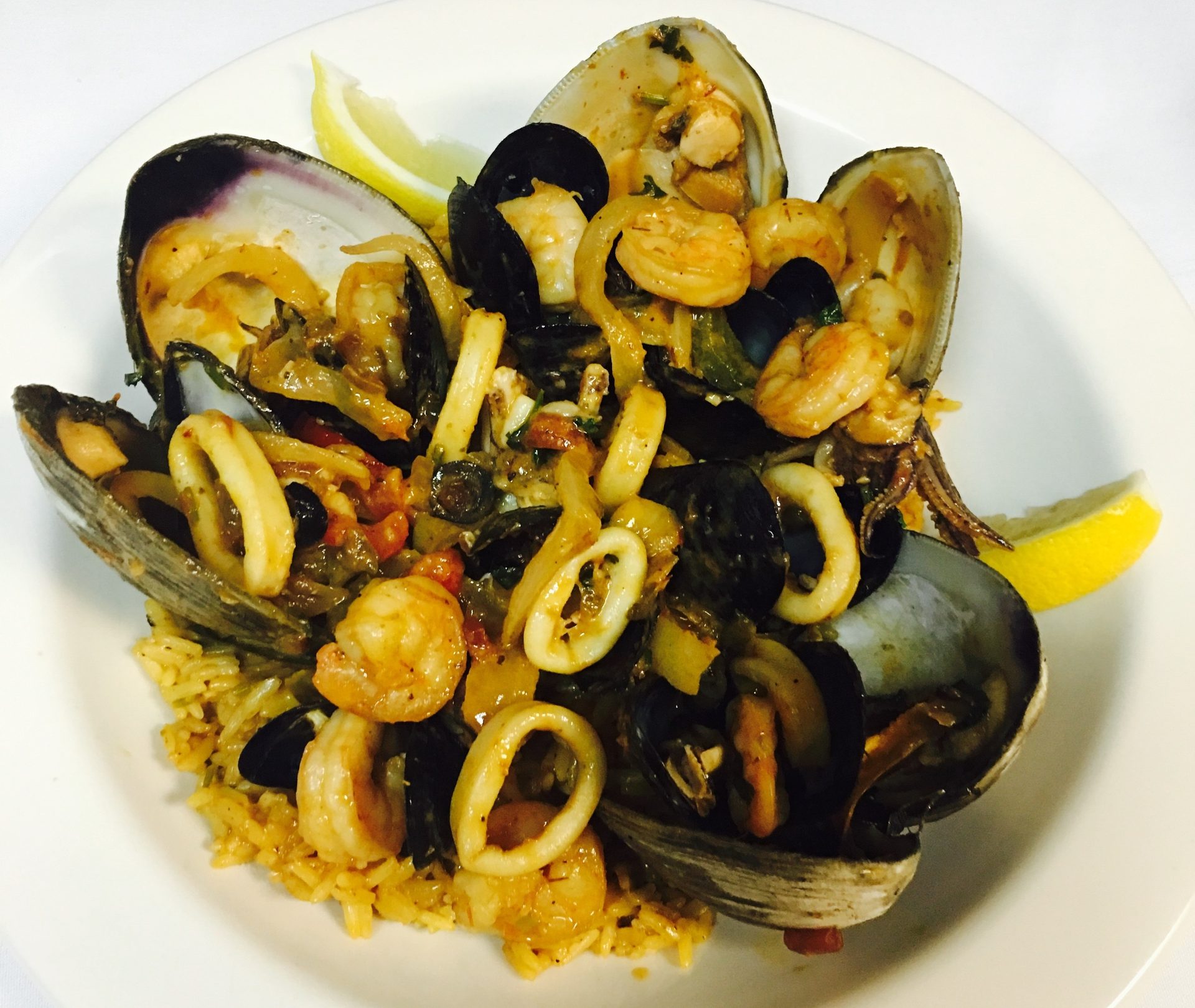 Start with the paella